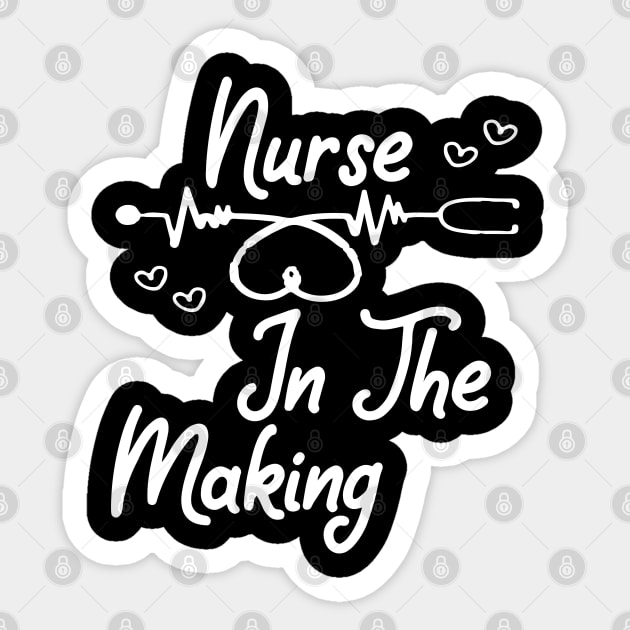 nurse in the making Sticker by cuffiz